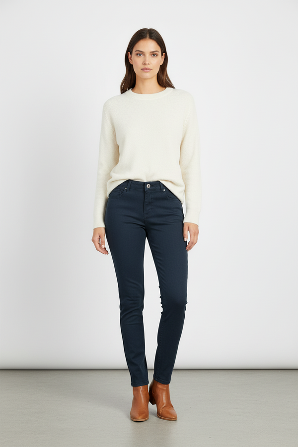 Дамски еластични дънки Plus Size с висока талия - Urban Shape