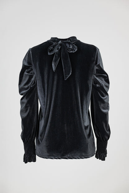 Дамска кадифена блуза - Black Velvet