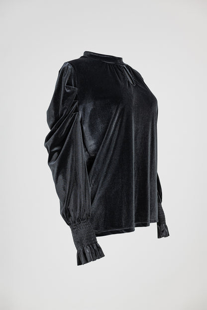 Дамска кадифена блуза - Black Velvet