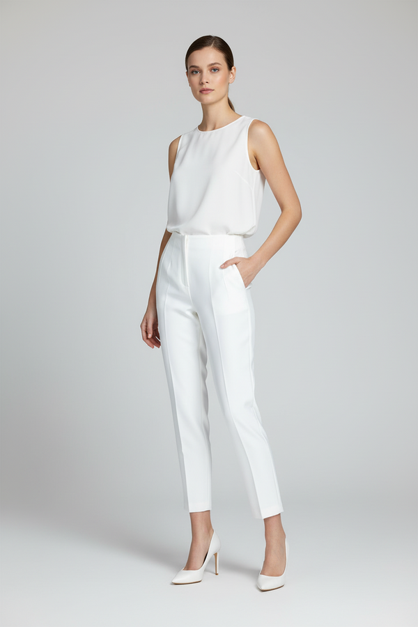 Дамски елегантен панталон с висока талия - Tailored Ease