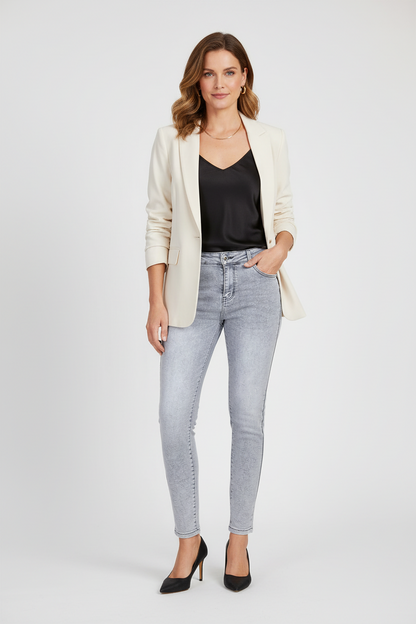 Дамски еластични дънки Plus Size - Silver Fit