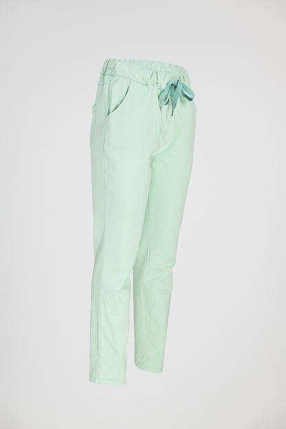 Дамски еластичен панталон мента - Easy