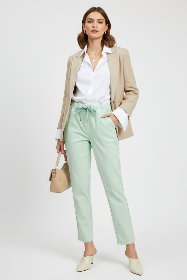 Дамски еластичен панталон мента - Easy