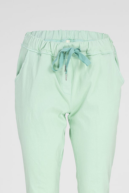 Дамски еластичен панталон мента - Easy