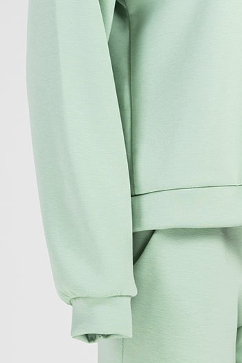 Дамски комплект мента със суичър и панталон  - Sunny Zip Set