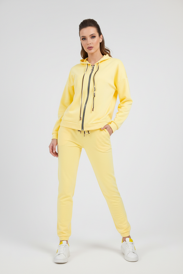 Дамски комплект със суичър с цип и панталон - Sunny Zip Set