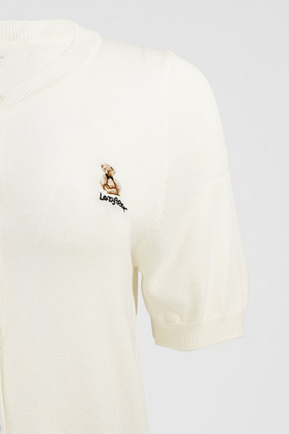 Дамска жилетка с къс ръкав - Ivory Chic