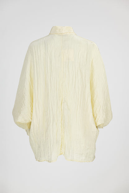 Дамска блуза с панделка на яката и прилеп ръкави – Vanilla Bow