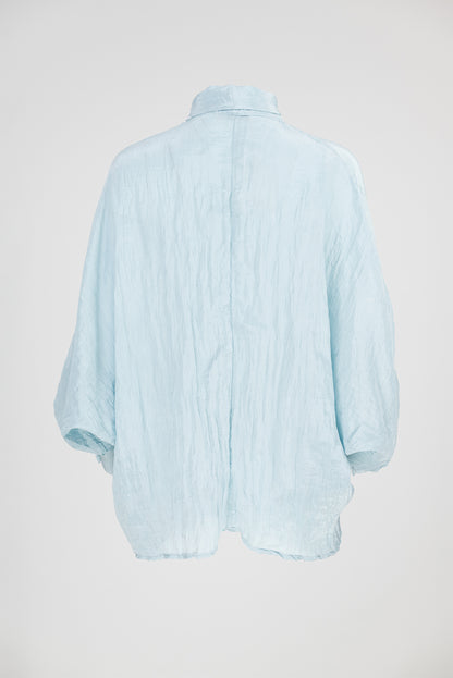 Дамска блуза с панделка на яката и прилеп ръкави – Sky Bow