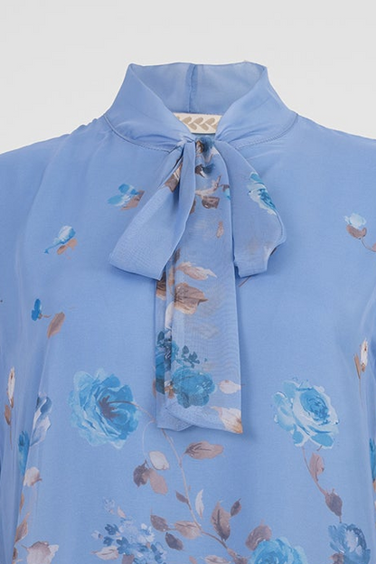 Дамска ефирна блуза с панделка - Soft Sky