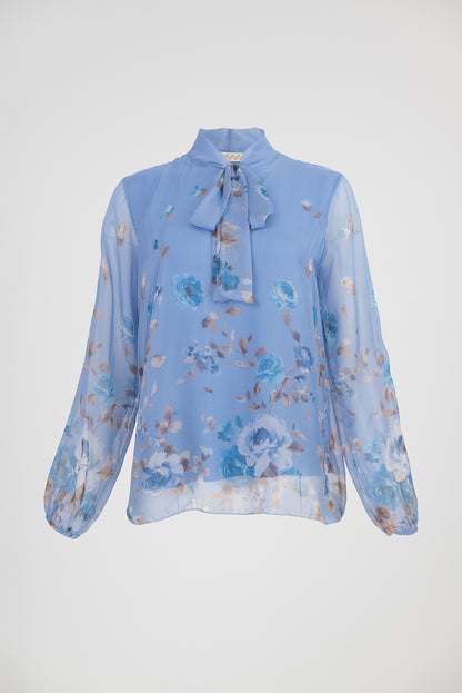 Офис визия - къса пола и ефирна блуза - Chérie Bleu