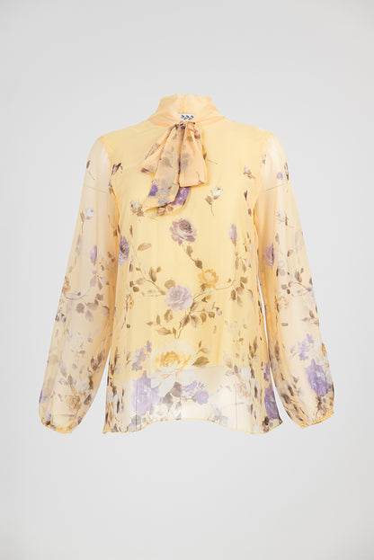 Дамска ефирна блуза с панделка - Soft Sun