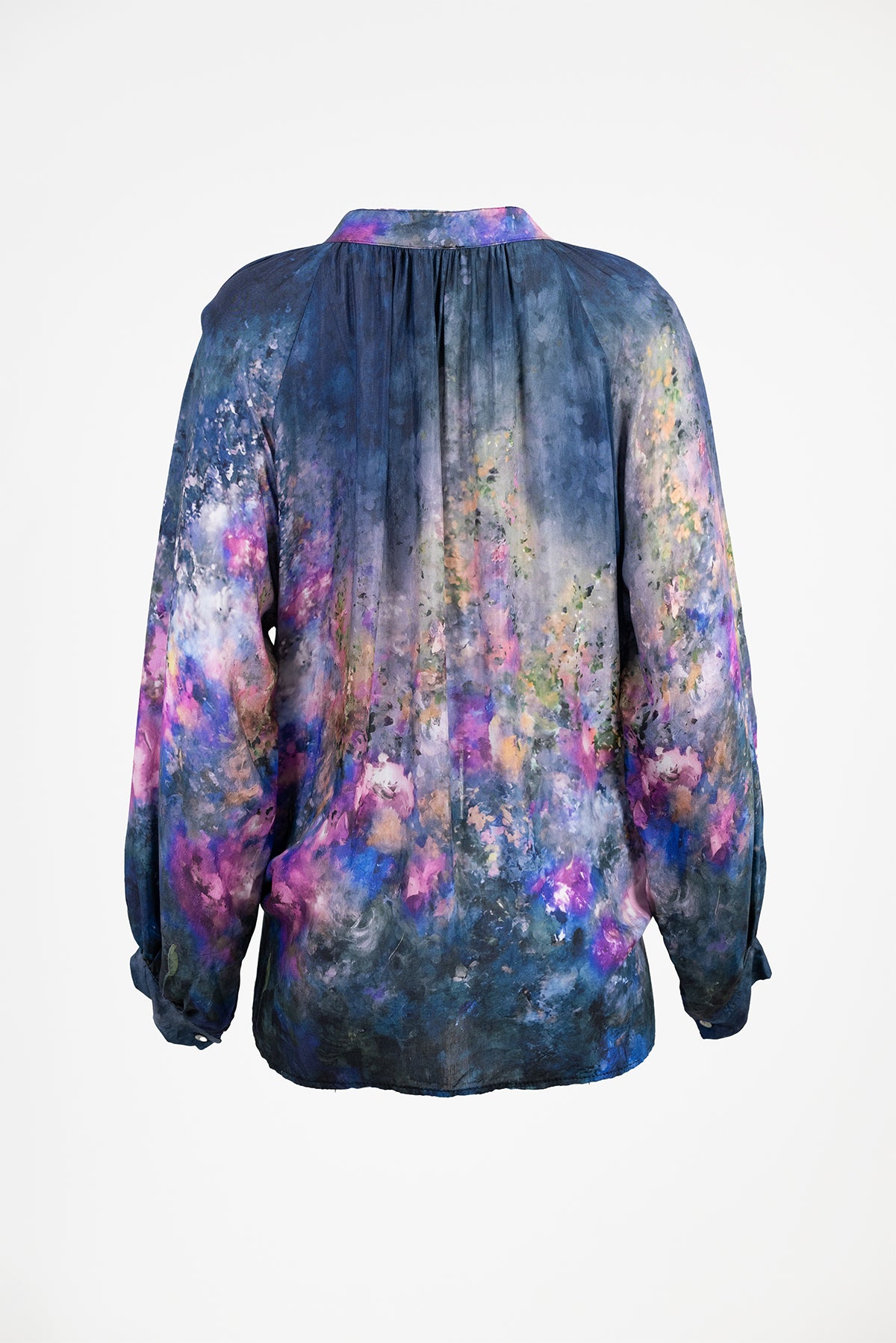 Дамска копринена риза - Nebula Ink