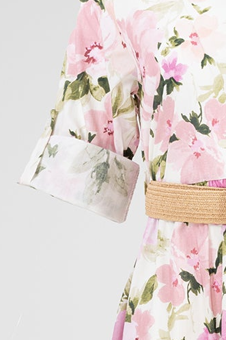 Дълга рокля тип риза с флорален принт - Blossom Garden