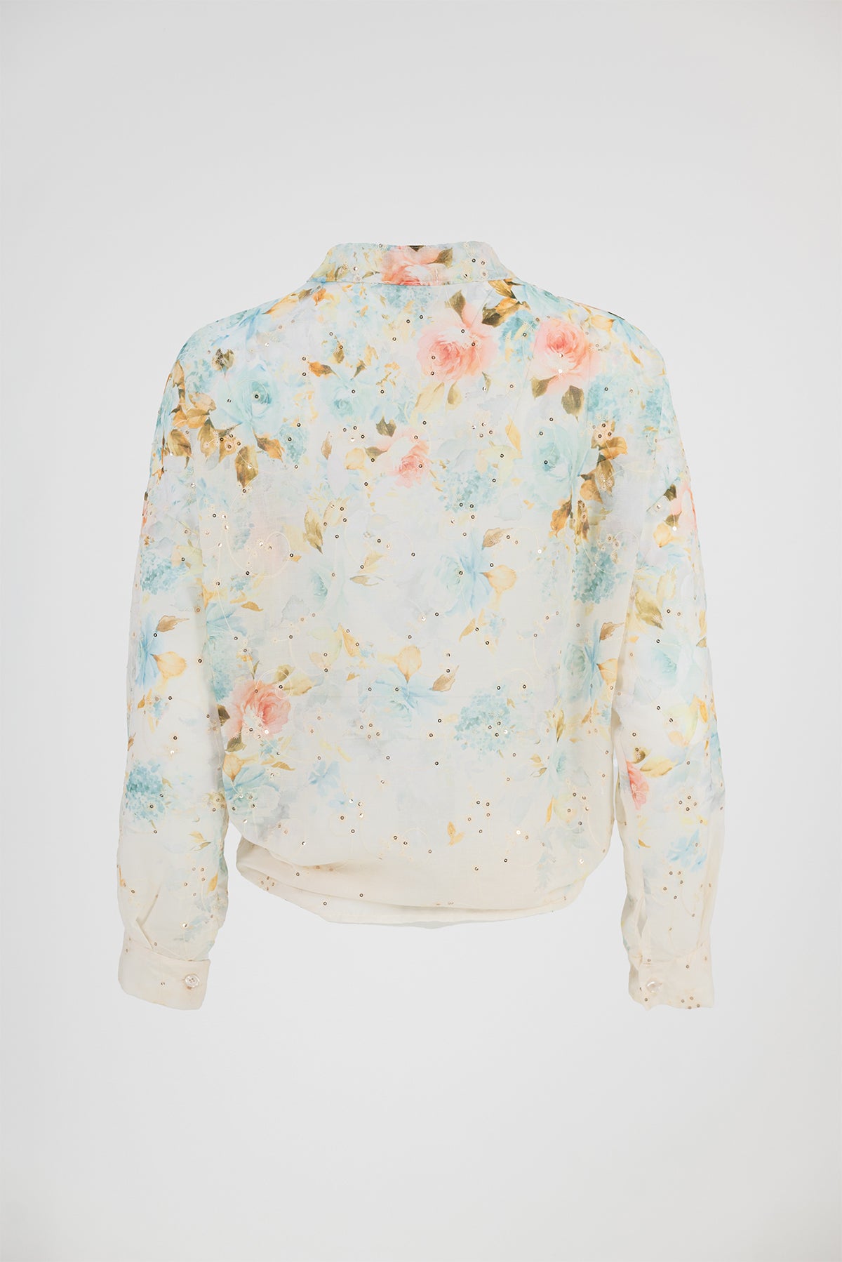 Дамска риза с пастелен флорален принт - Pastel Bloom