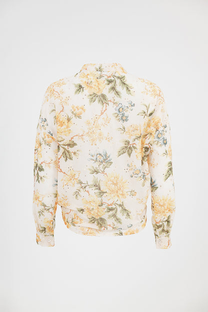 Дамска риза с пастелен флорален принт - Pastel Bloom