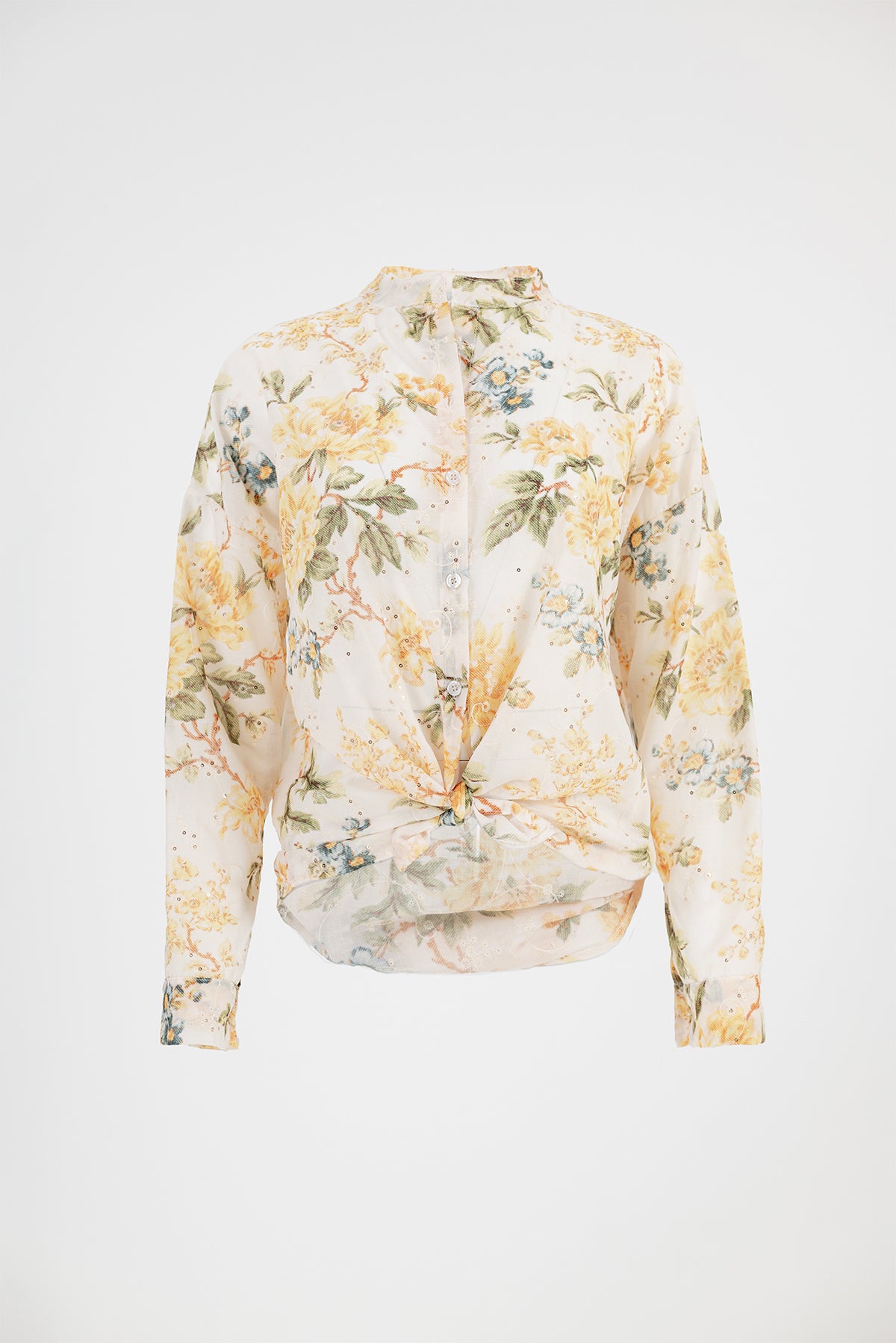 Дамска риза с пастелен флорален принт - Pastel Bloom