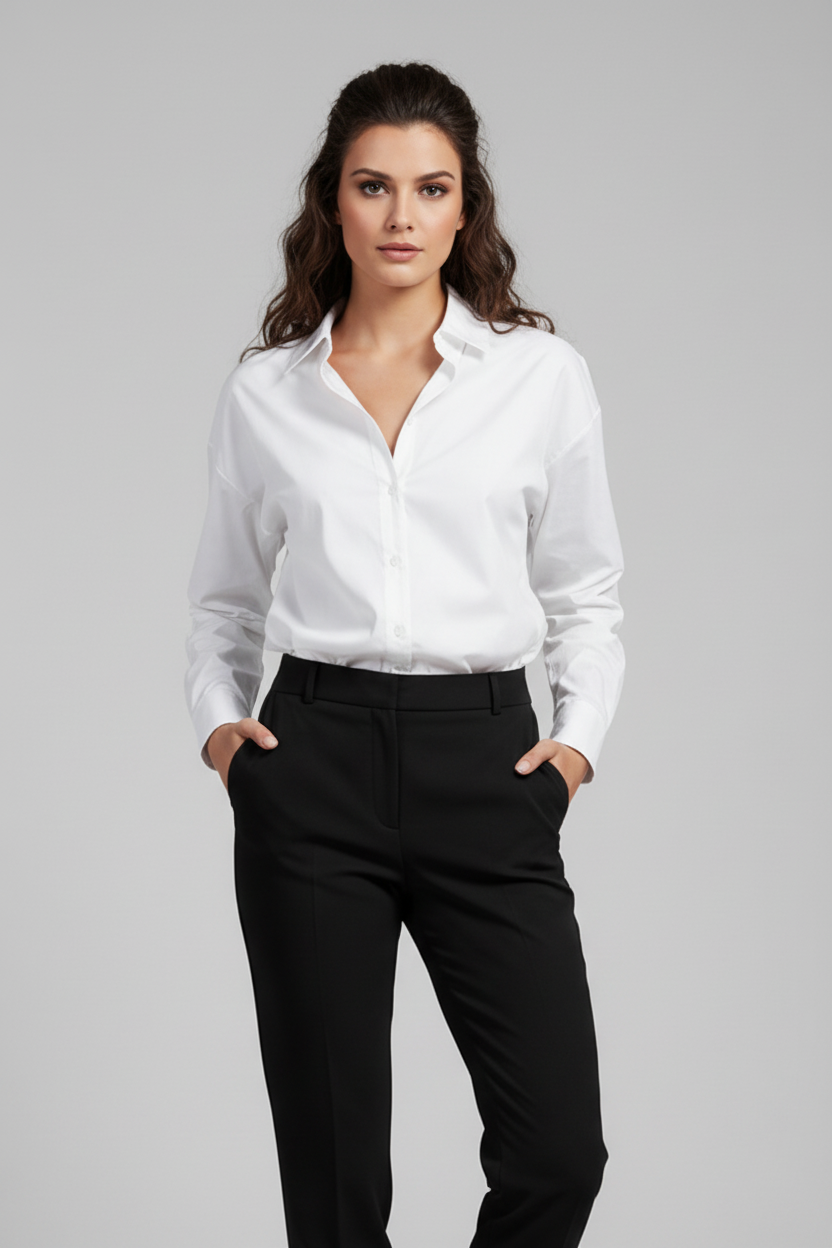 Дамска бяла класическа риза - White Ease