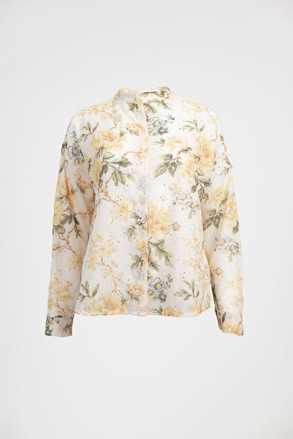 Дамска риза с пастелен флорален принт - Pastel Bloom