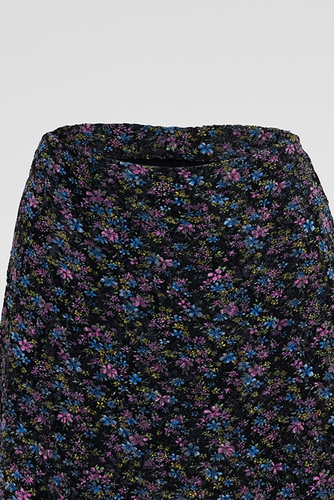 Тюлена миди пола с флорален принт - Midnight Flower