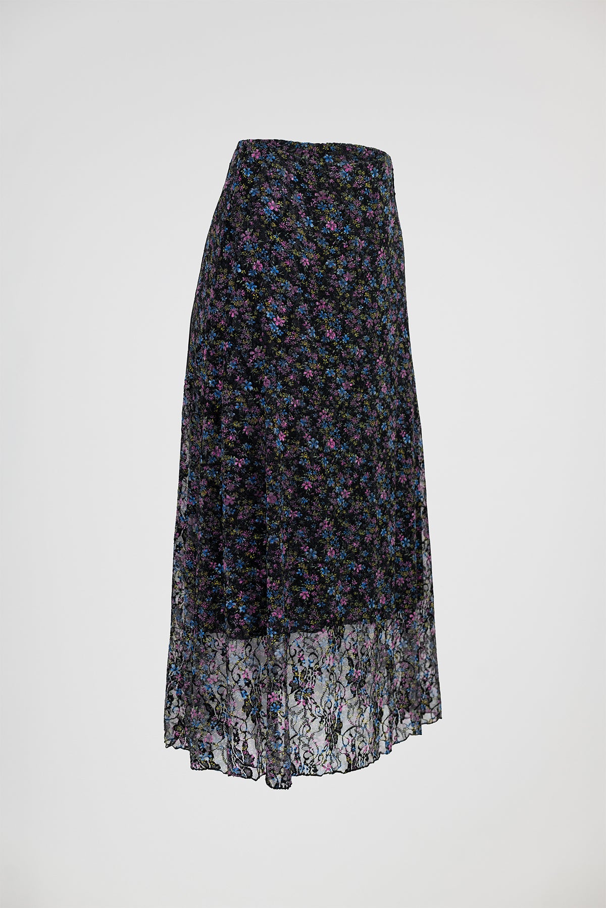 Тюлена миди пола с флорален принт - Midnight Flower