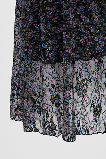 Тюлена миди пола с флорален принт - Midnight Flower