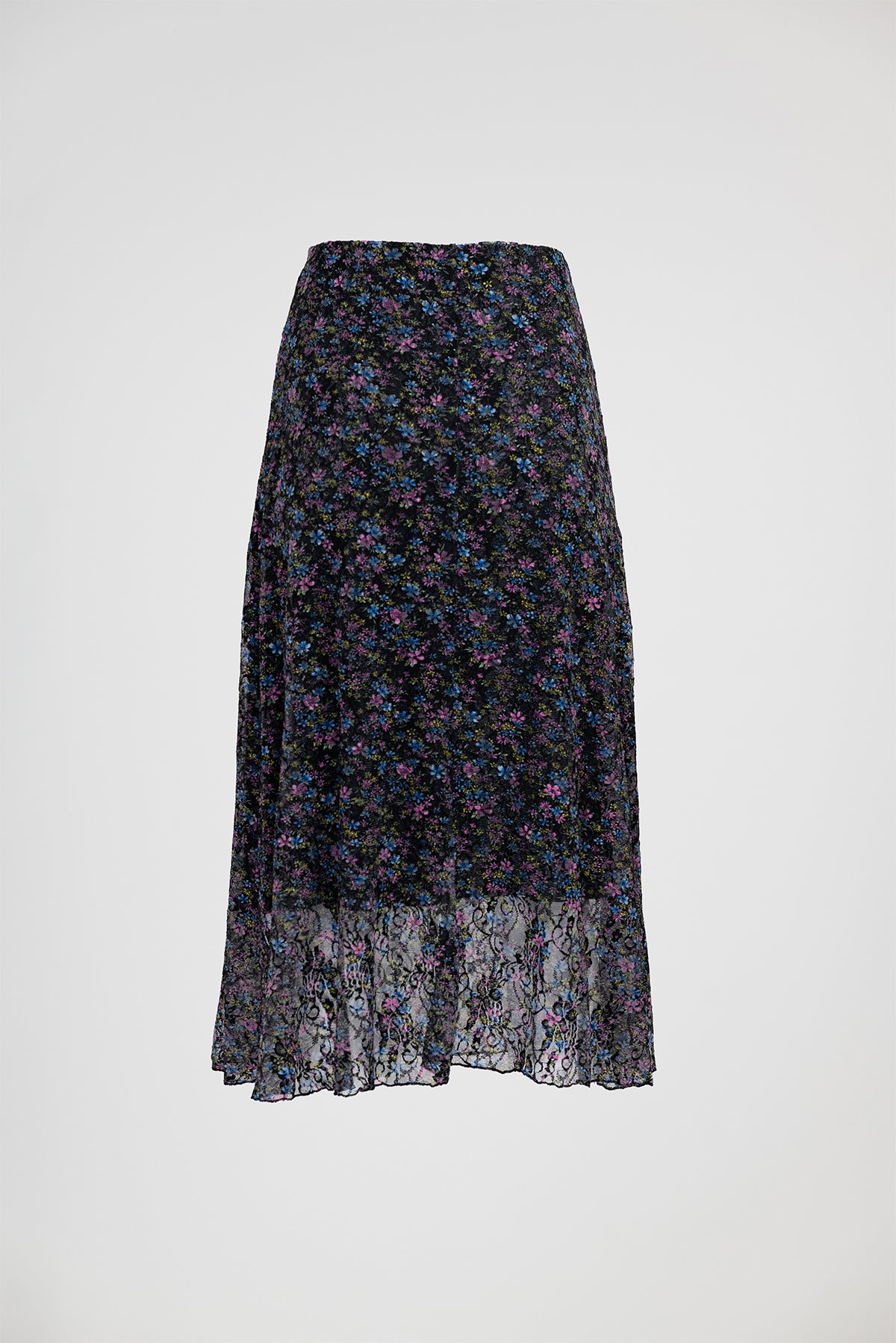Тюлена миди пола с флорален принт - Midnight Flower