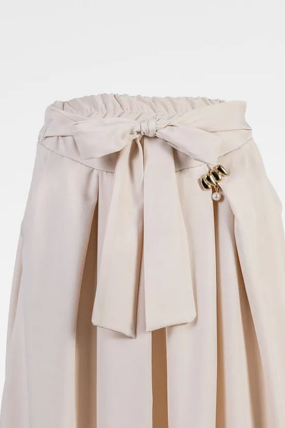 Дълга бежова пола с панделка - Sand Ribbon