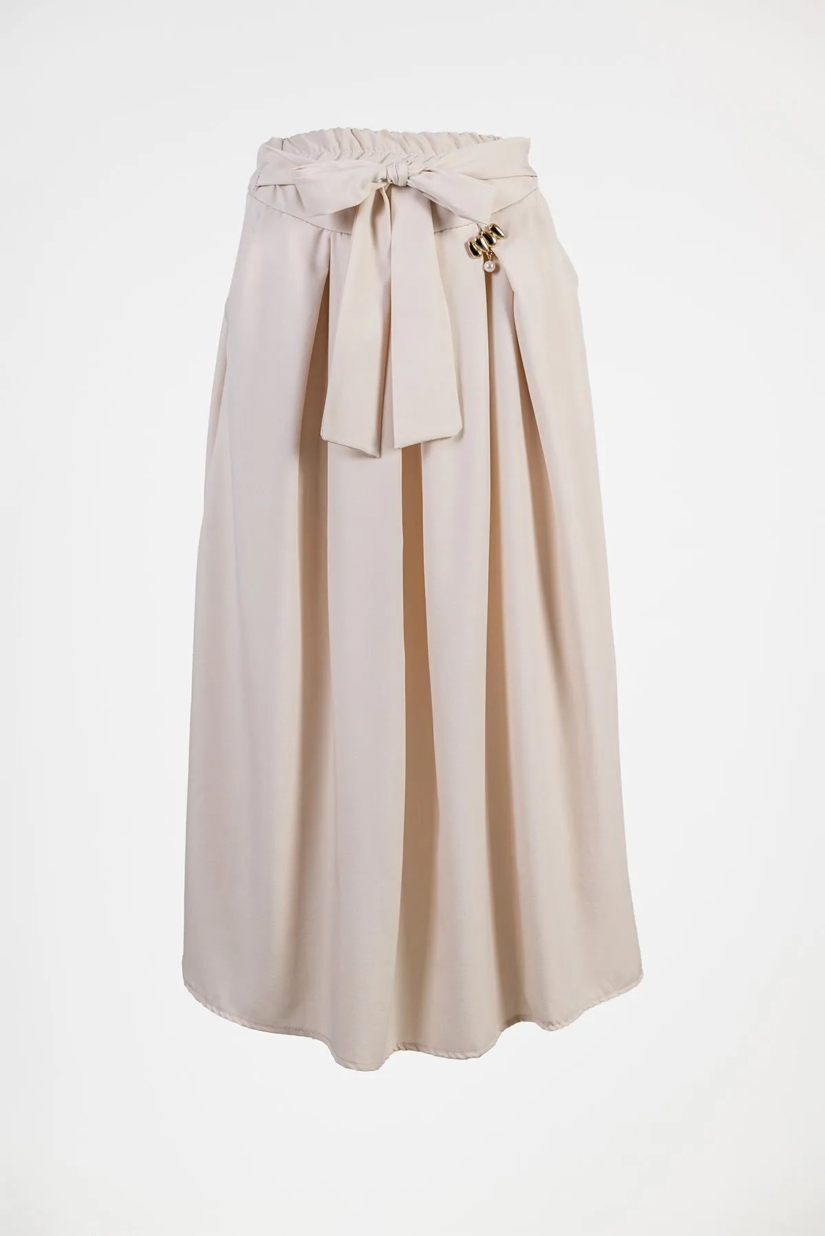 Дълга бежова пола с панделка - Sand Ribbon
