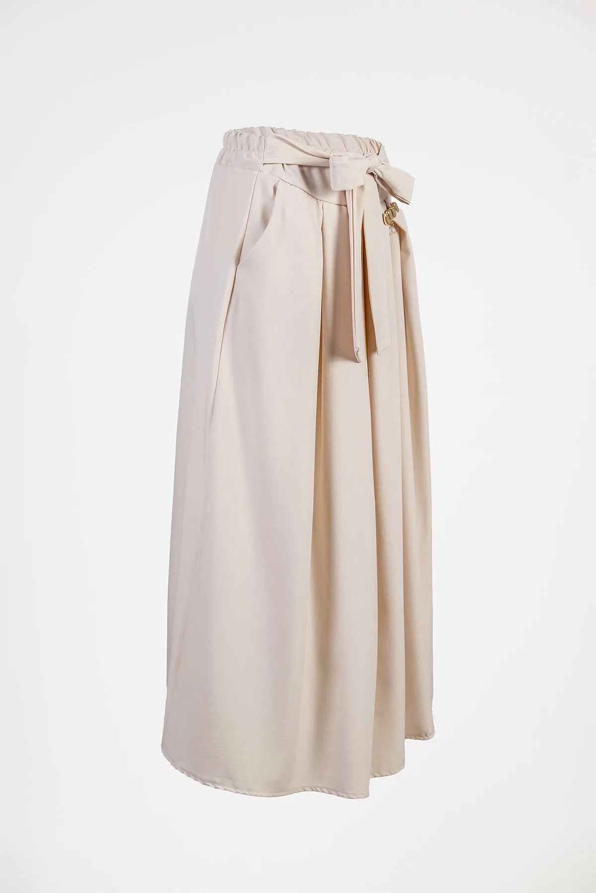 Дълга бежова пола с панделка - Sand Ribbon