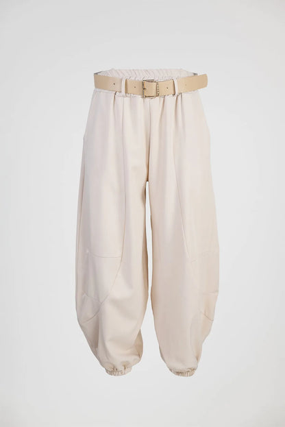 Дамски панталон тип харем с колан - Sand Puff