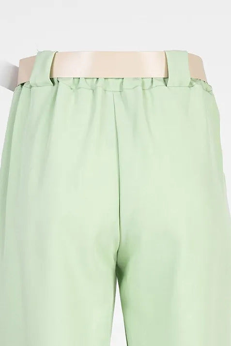 Дамски широк панталон - мента - Wide Leg