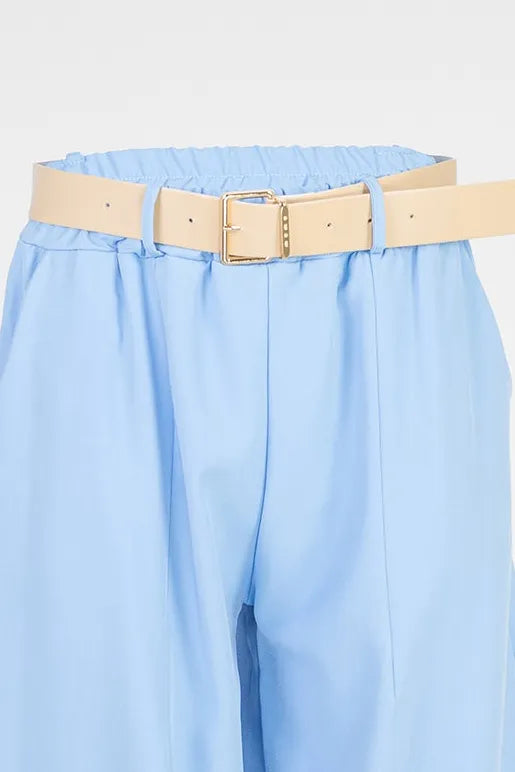 Дамски панталон тип харем с колан - Sky Puff