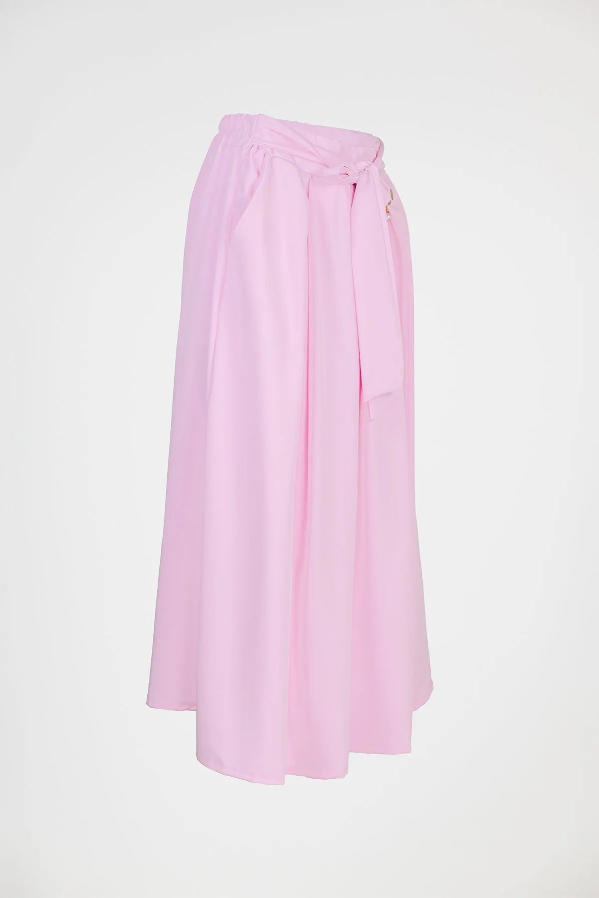 Дамска миди пола с панделка в розово - Pink Ribbon