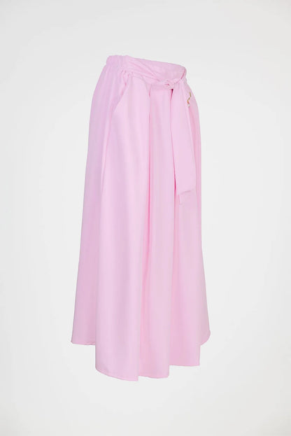 Дамска миди пола с панделка в розово - Pink Ribbon