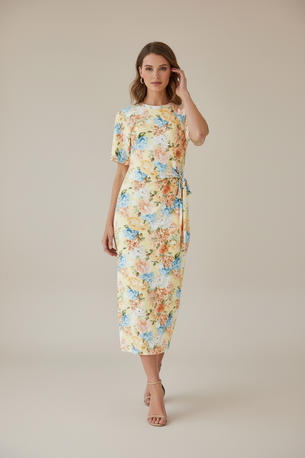 Дълга рокля с цепка отстрани – Sunny Mood