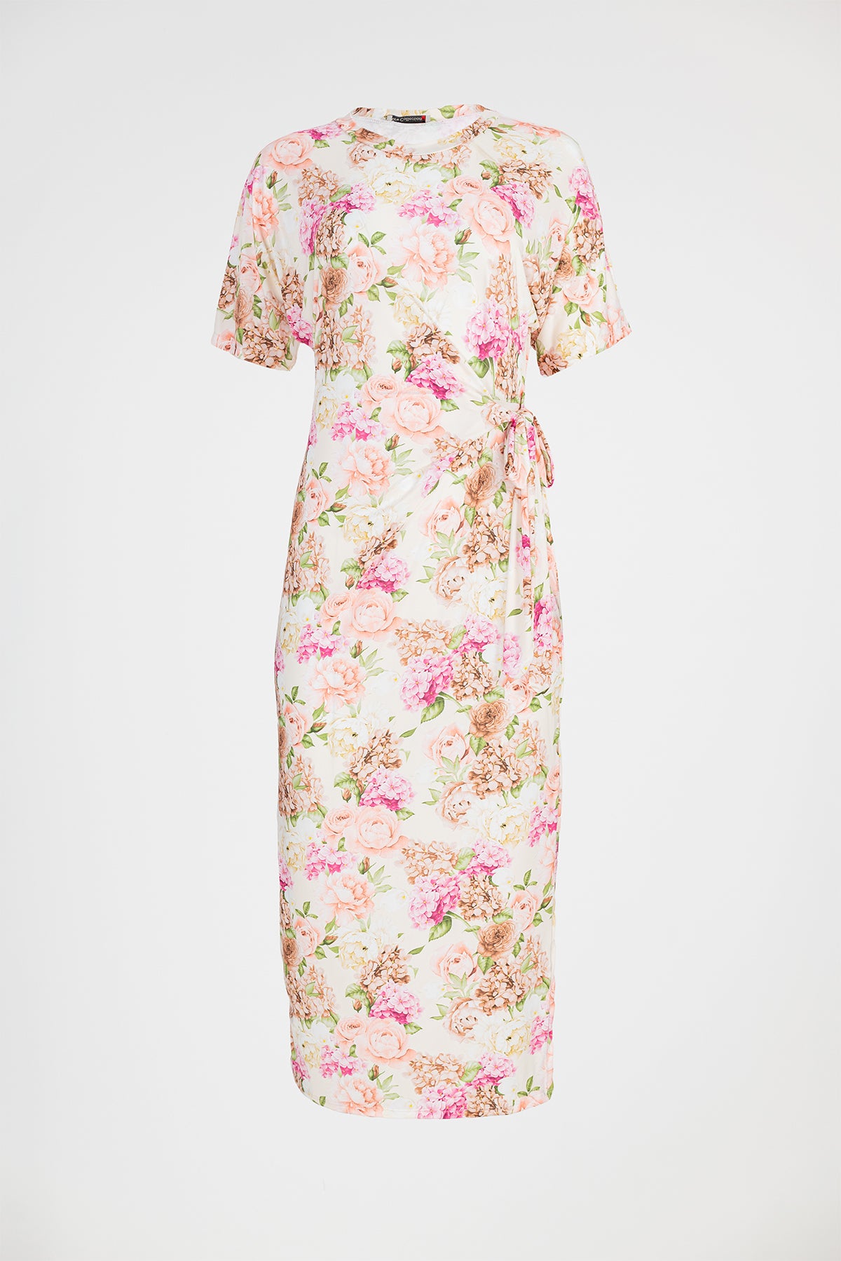 Дълга рокля с цепка отстрани – Pink Mood