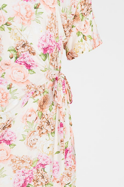 Дълга рокля с цепка отстрани – Pink Mood