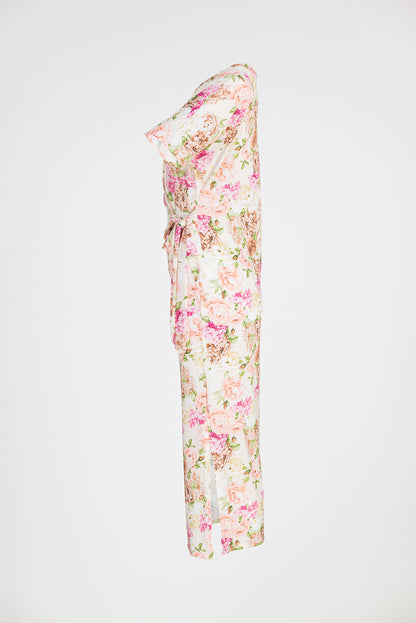 Дълга рокля с цепка отстрани – Pink Mood