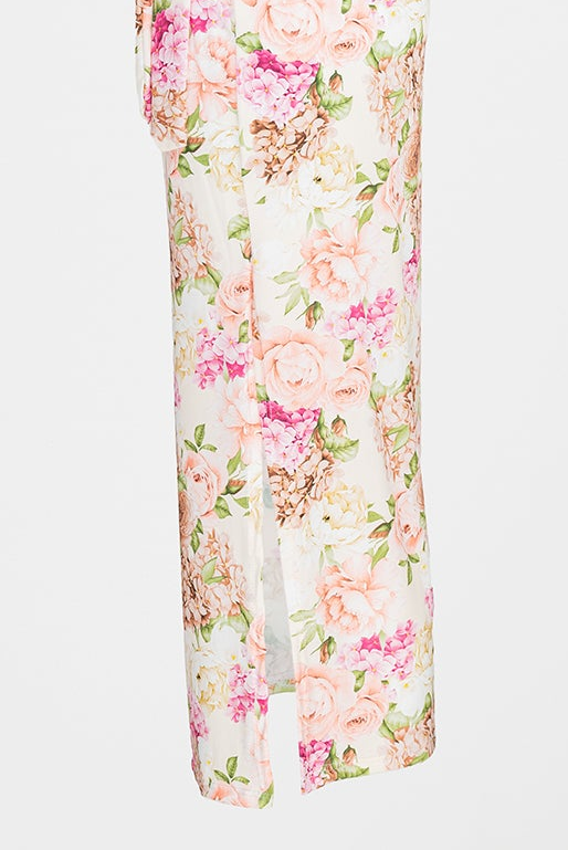 Дълга рокля с цепка отстрани – Pink Mood