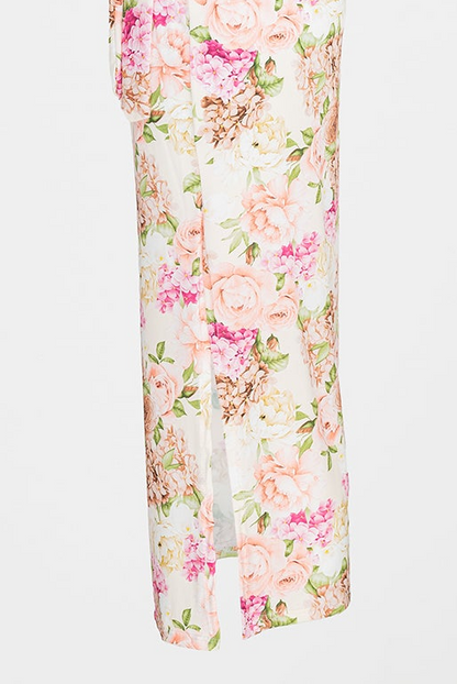 Дълга рокля с цепка отстрани – Pink Mood