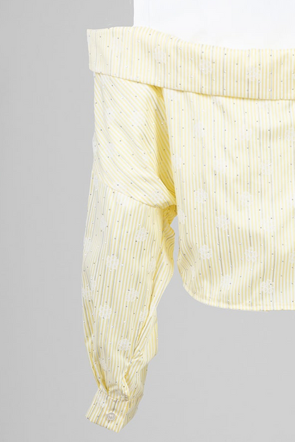 Къс топ с паднали рамене - Sun Stripe