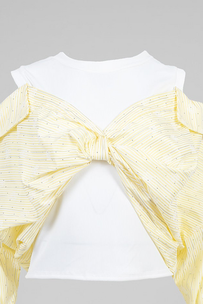 Къс топ с паднали рамене - Sun Stripe