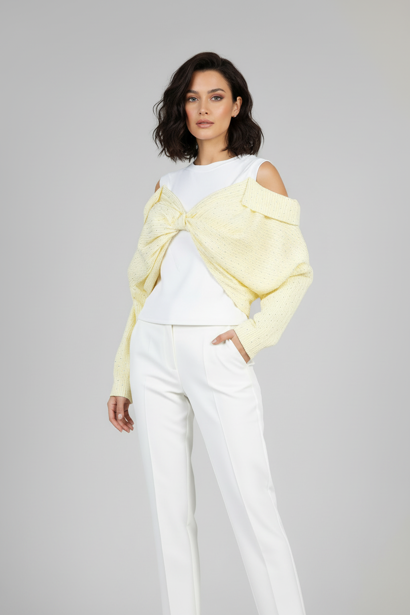 Къс топ с паднали рамене - Sun Stripe