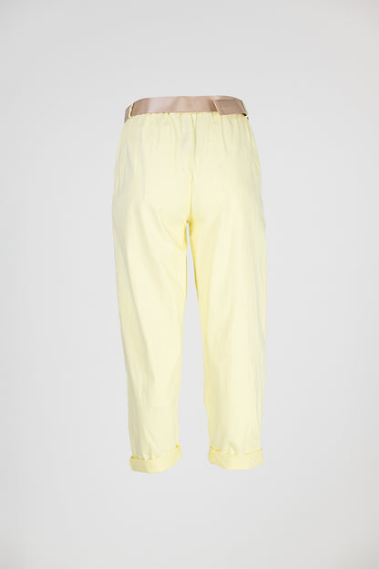 Дамски панталони с колан и еластична талия – Lemon Breeze