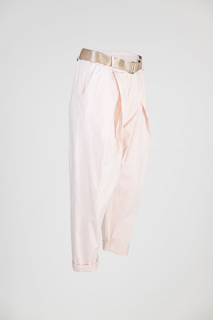 Дамски панталони с колан и еластична талия – Pink Breeze