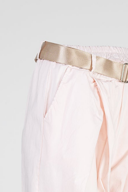 Дамски панталони с колан и еластична талия – Pink Breeze