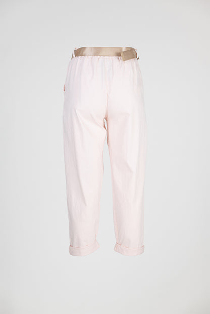 Дамски панталони с колан и еластична талия – Pink Breeze