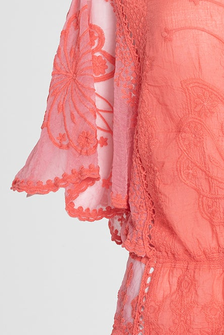Дамска дантелена блуза с ластик в талията Coral Grace