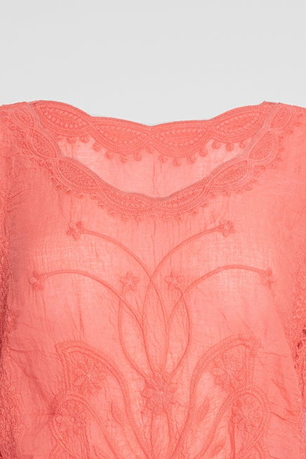 Дамска дантелена блуза с ластик в талията Coral Grace